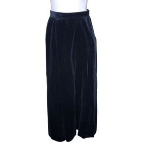 Vintage 80s Suzanne Dache Maxi Pencil Skirt Womens Small Black Velvet